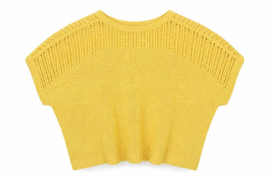 Peacocks Womens Yellow Round Neck  Acrylic Pullover Jumper Size M