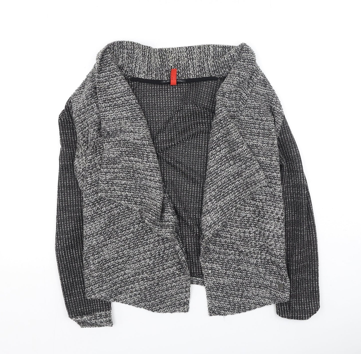 Preworn Womens Grey Round Neck  Acrylic Cardigan Jumper Size M