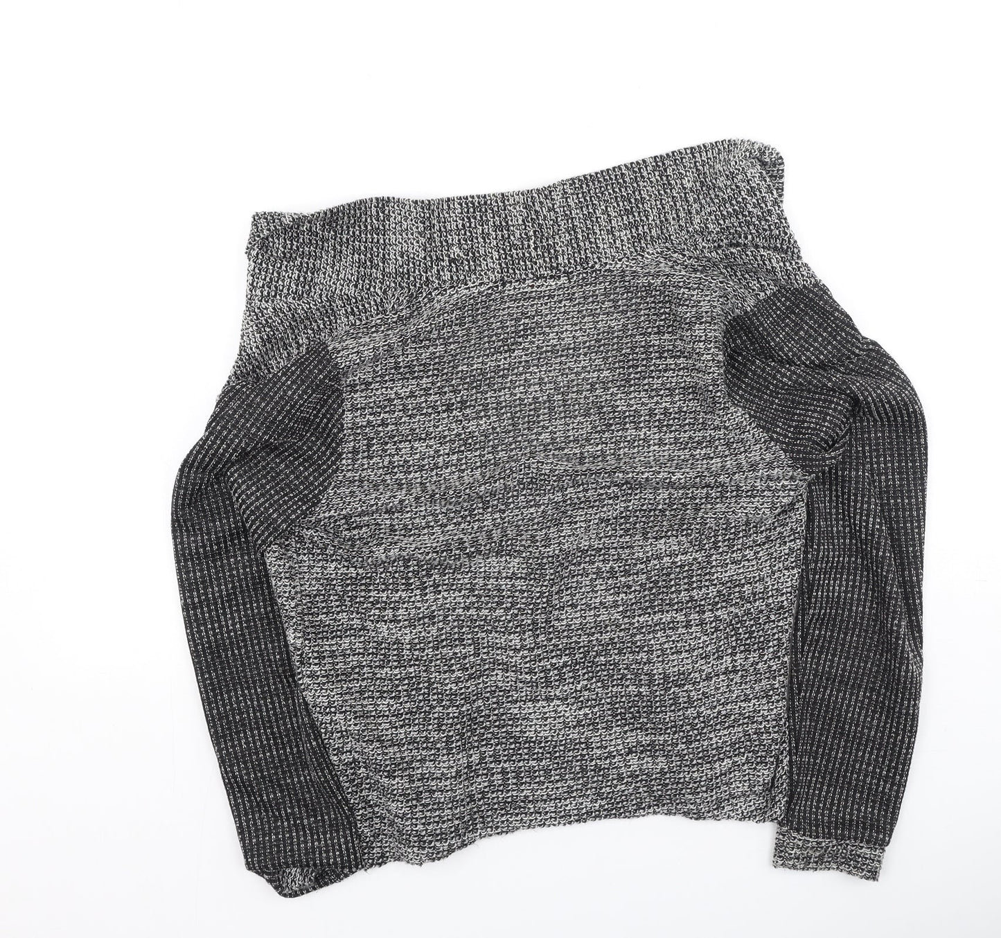 Preworn Womens Grey Round Neck  Acrylic Cardigan Jumper Size M
