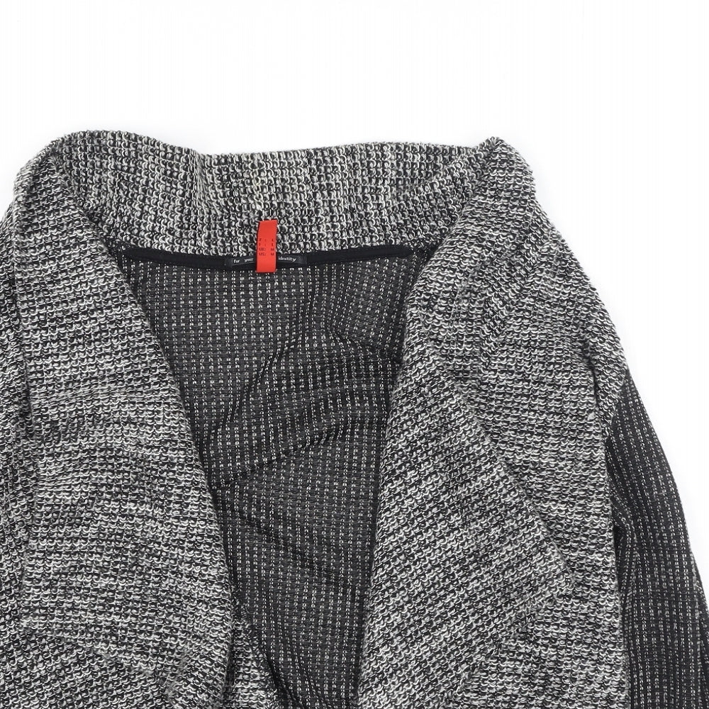 Preworn Womens Grey Round Neck  Acrylic Cardigan Jumper Size M