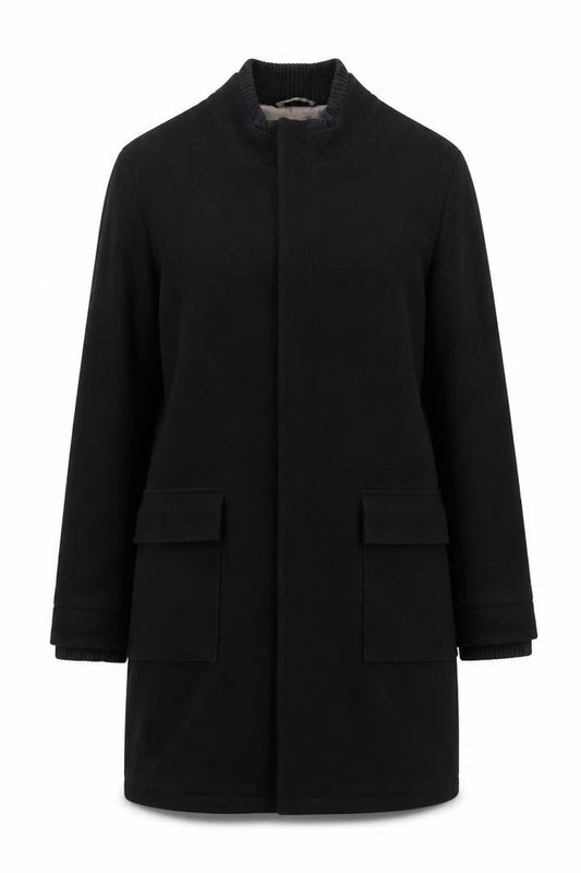 Jeffrey Banks Womens Black   Trench Coat Coatigan Size M