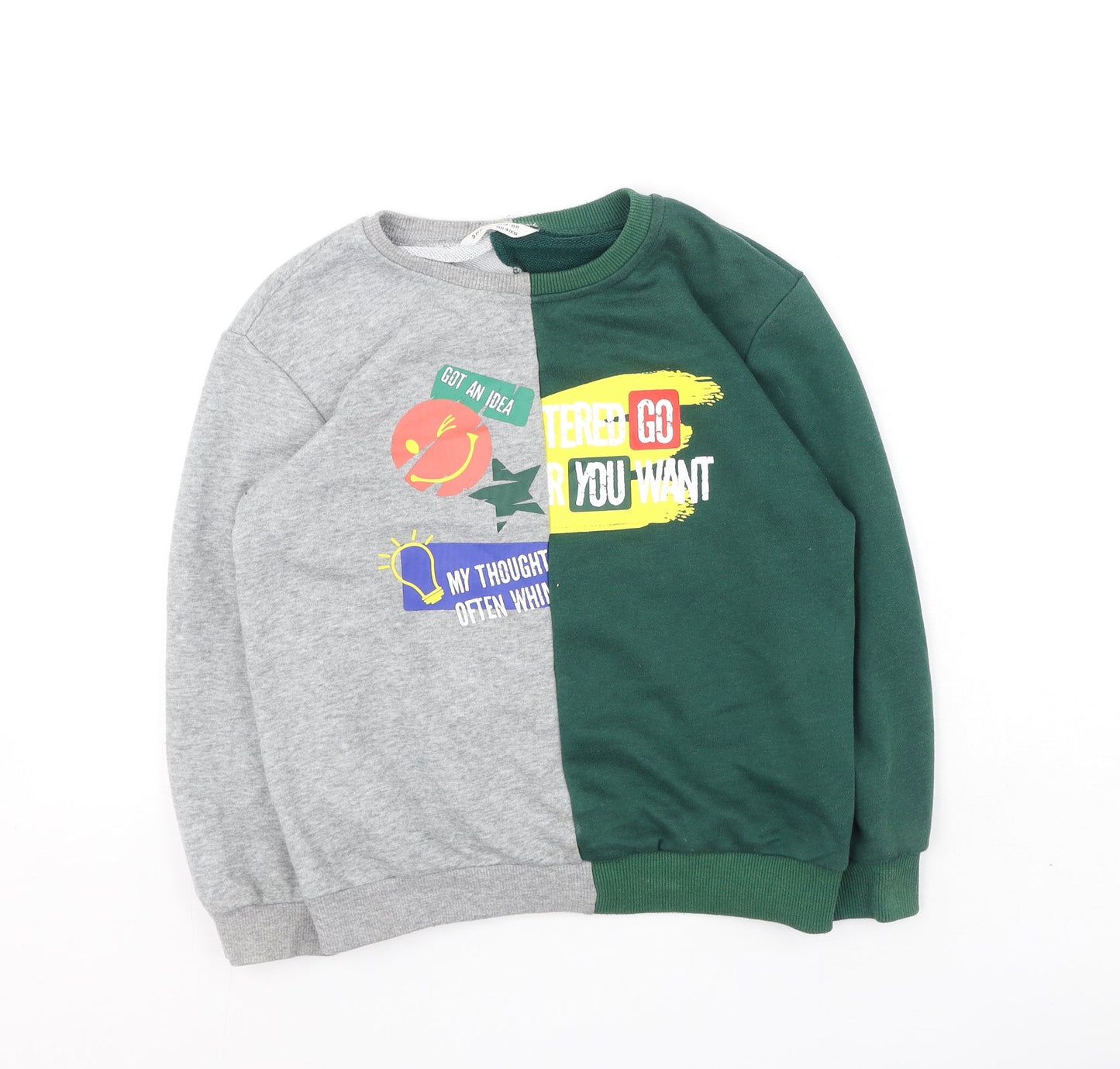SheIn Boys Multicoloured  Polyester Pullover Sweatshirt Size 9 Years