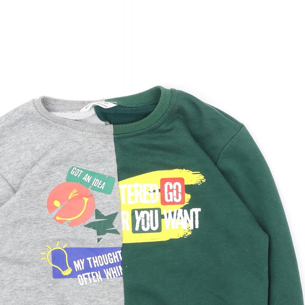 SheIn Boys Multicoloured  Polyester Pullover Sweatshirt Size 9 Years
