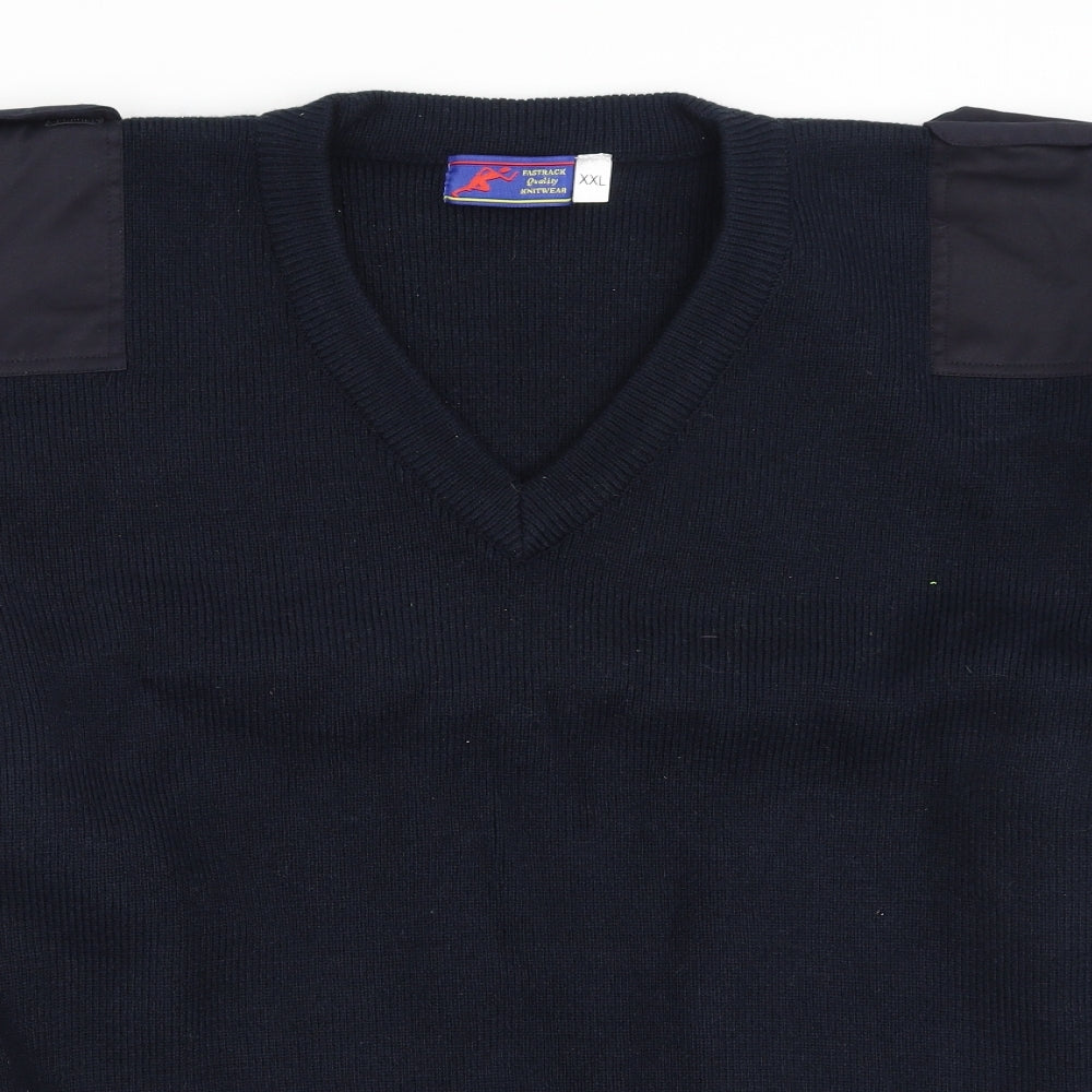 fasttrack Mens Blue  Acrylic Pullover Sweatshirt Size 2XL