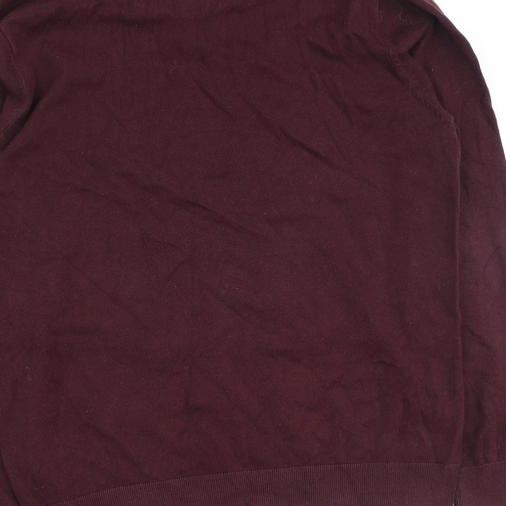 Burton Mens Red  Polyester  Button-Up Size L Collared
