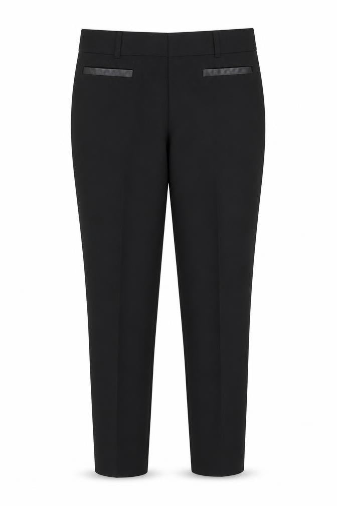 Papaya Womens Black  Cotton Trousers  Size 10 L25 in Regular
