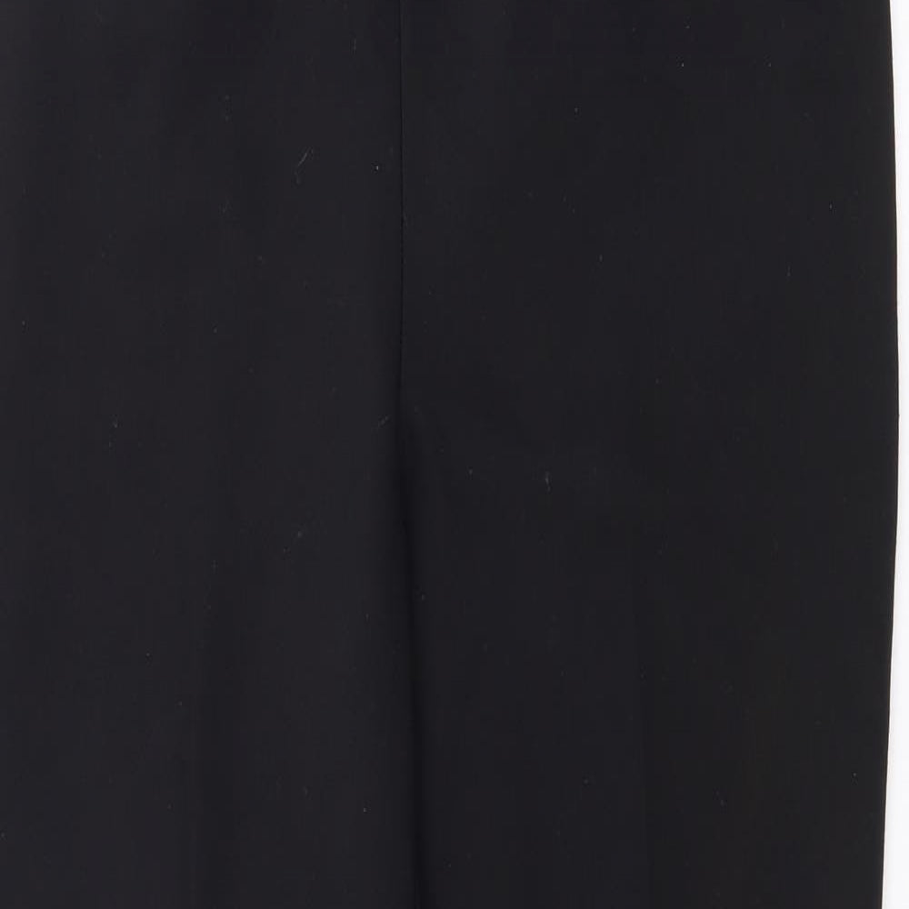 Papaya Womens Black  Cotton Trousers  Size 10 L25 in Regular