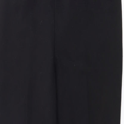 Papaya Womens Black  Cotton Trousers  Size 10 L25 in Regular