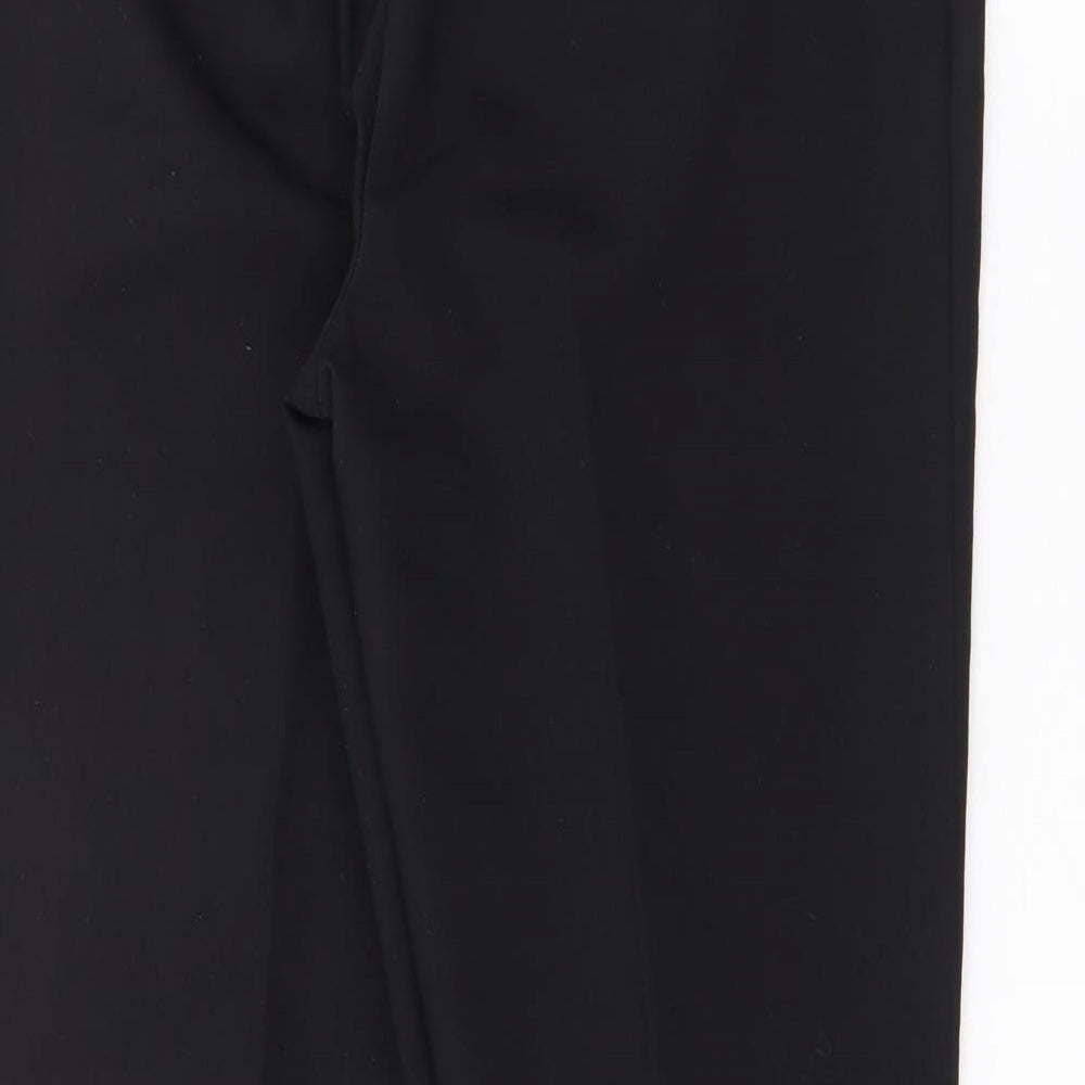 Papaya Womens Black  Cotton Trousers  Size 10 L25 in Regular