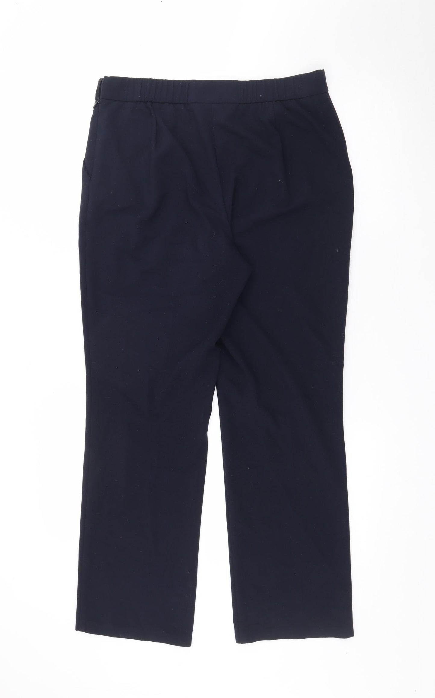 Classic Womens Blue  Polyester Trousers  Size 12 L29 in Regular