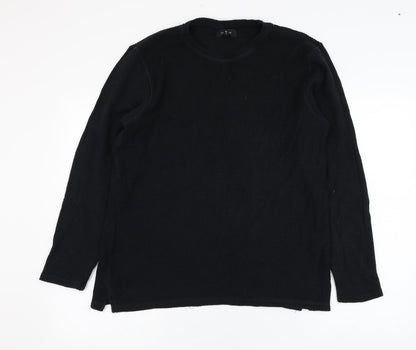River Island Mens Black  Cotton Pullover Sweatshirt Size M