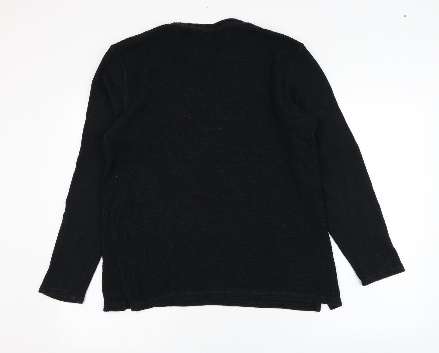 River Island Mens Black  Cotton Pullover Sweatshirt Size M