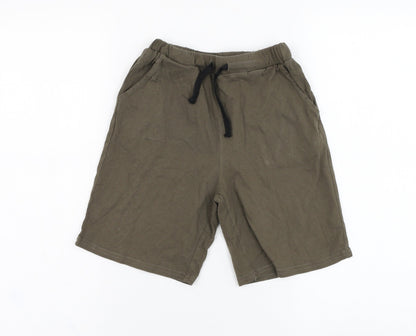 SHEIN Boys Green  Polyester Sweat Shorts Size 9-10 Years  Regular