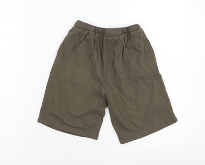 SHEIN Boys Green  Polyester Sweat Shorts Size 9-10 Years  Regular