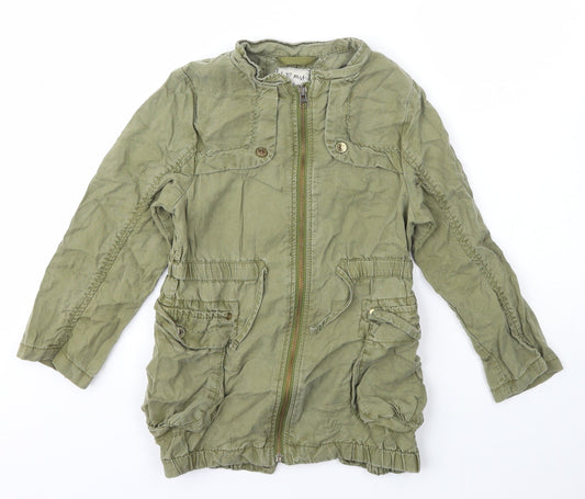 NEXT Girls Green   Military Jacket Coat Size 7 Years