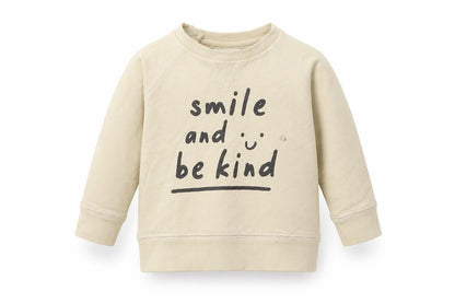 Next Girls Beige  Cotton Pullover Jumper Size 6-9 Months