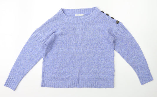 NEXT Womens Blue Scoop Neck  Acrylic Pullover Jumper Size S