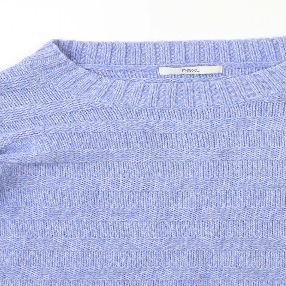 NEXT Womens Blue Scoop Neck  Acrylic Pullover Jumper Size S