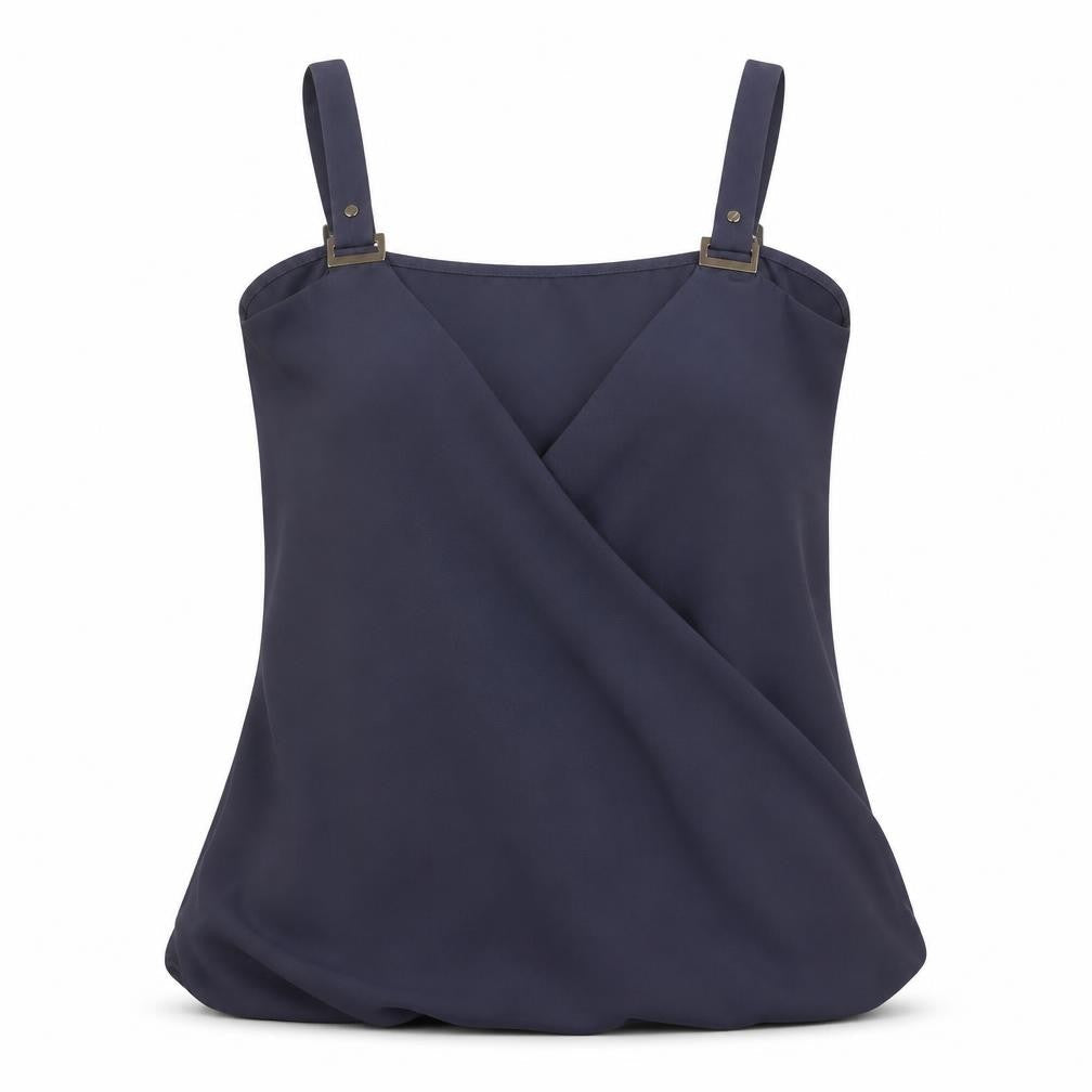New Look Womens Grey  Polyester Camisole Blouse Size 8 V-Neck