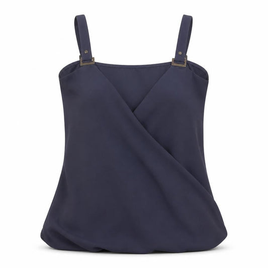 New Look Womens Grey  Polyester Camisole Blouse Size 8 V-Neck