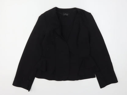 Topshop Womens Black   Jacket Blazer Size 8
