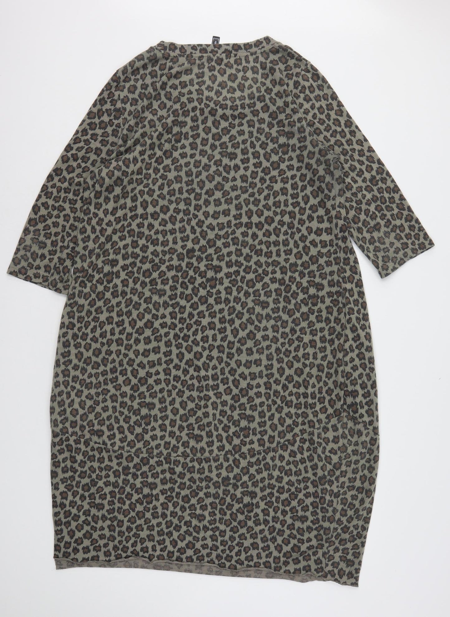 Rainbow Womens Multicoloured Animal Print Polyester A-Line  Size 14  Round Neck