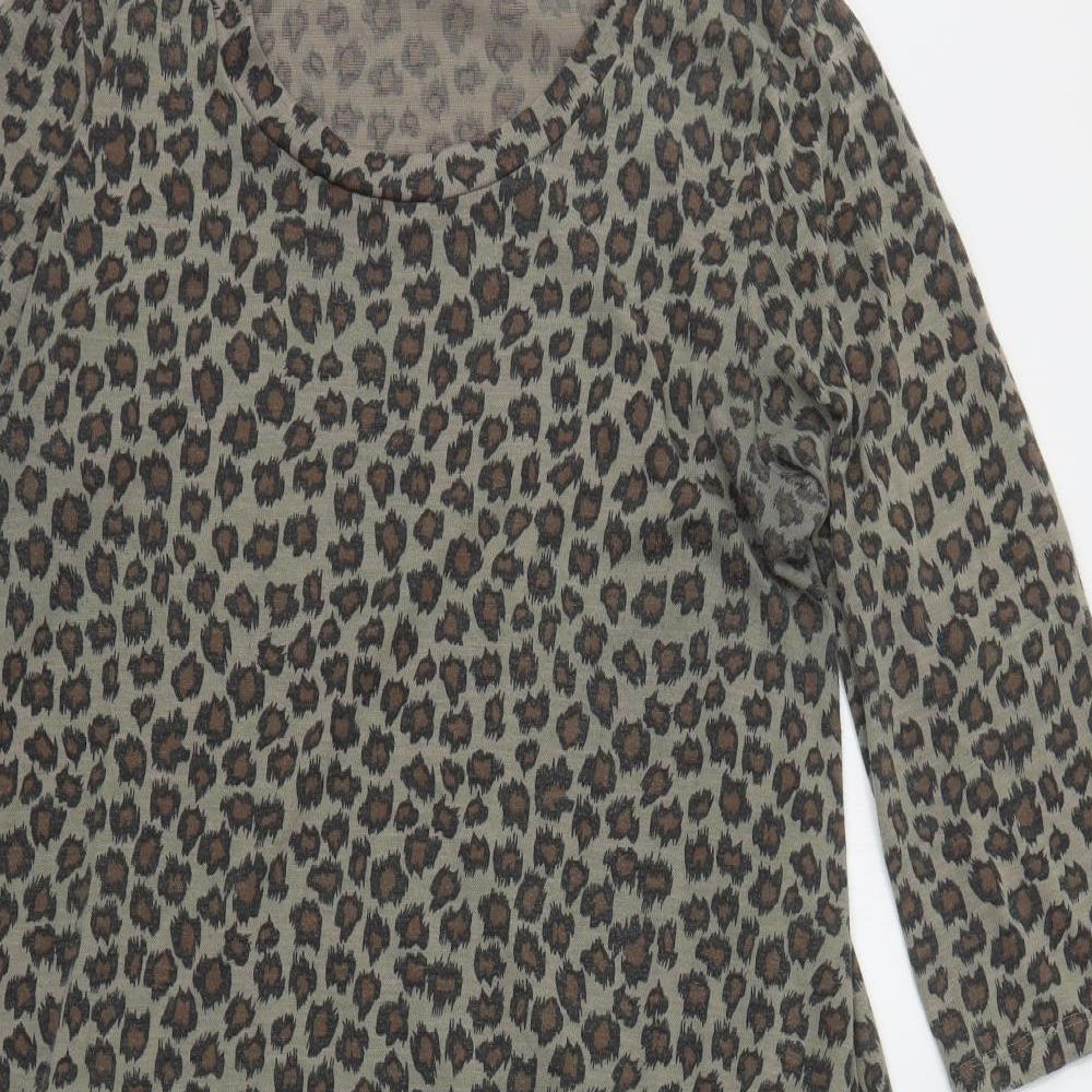 Rainbow Womens Multicoloured Animal Print Polyester A-Line  Size 14  Round Neck