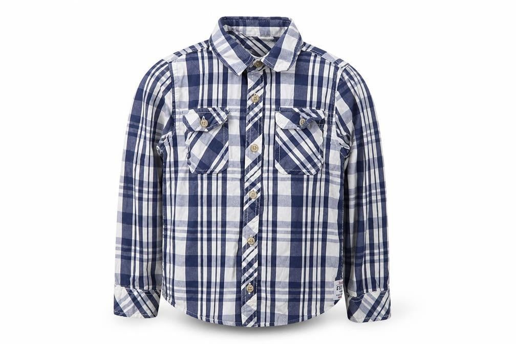 Pepe Jeans Boys Multicoloured Plaid Cotton Basic Button-Up Size 6 Years Collared