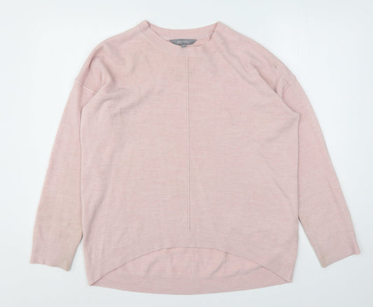 Principles  Womens Pink Round Neck  Acrylic Pullover Jumper Size 12