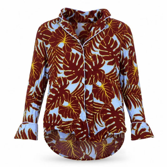 H&M Womens Multicoloured Floral Viscose Basic Button-Up Size 6 Collared