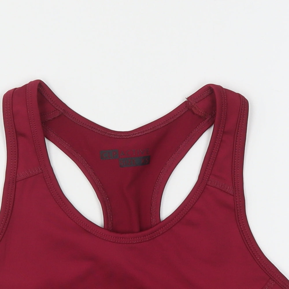 Preloved CLP Active Womens Purple  Polyester Cropped Tank Size XS Round Neck - Detail