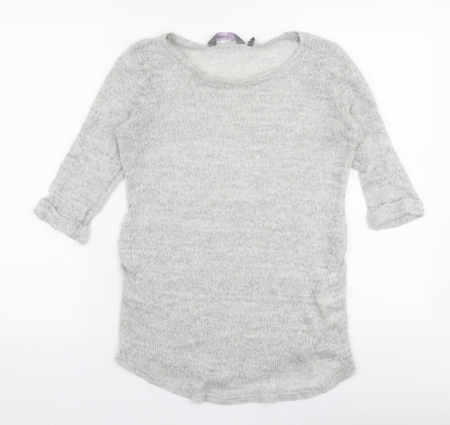 New Look Womens Grey Round Neck  Acrylic Pullover Jumper Size 14
