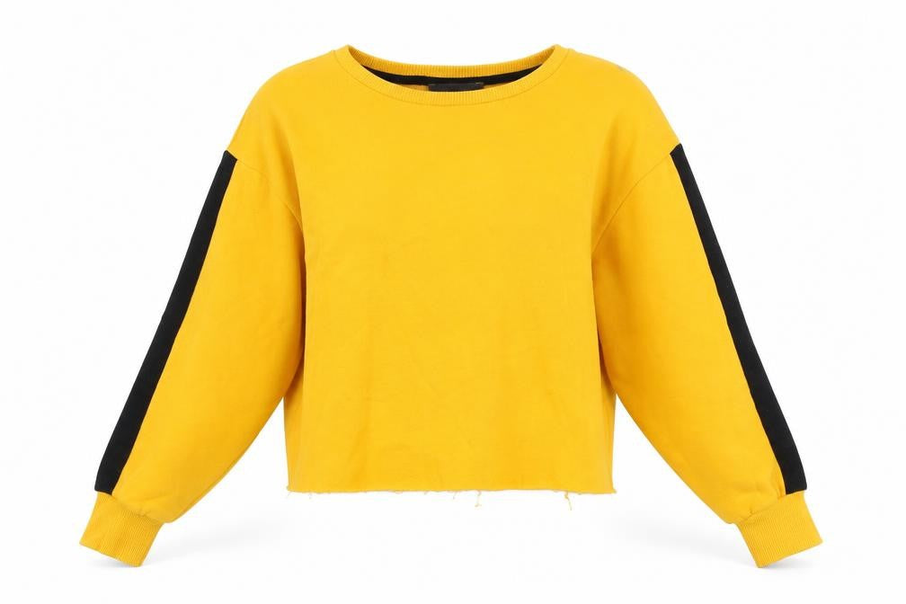 Primark Womens Yellow  Cotton Pullover Sweatshirt Size 8  Pullover
