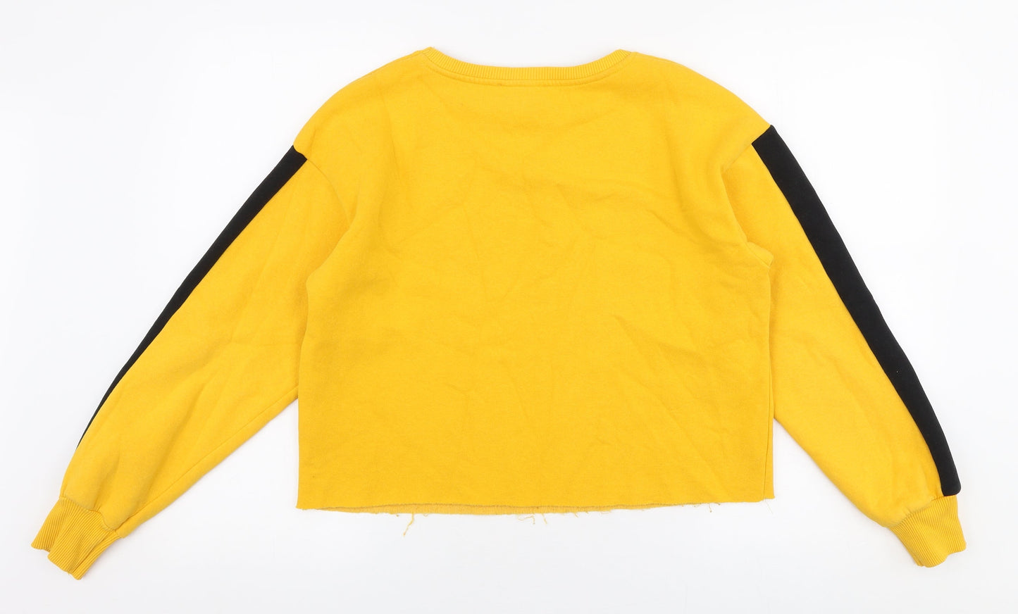 Primark Womens Yellow  Cotton Pullover Sweatshirt Size 8  Pullover