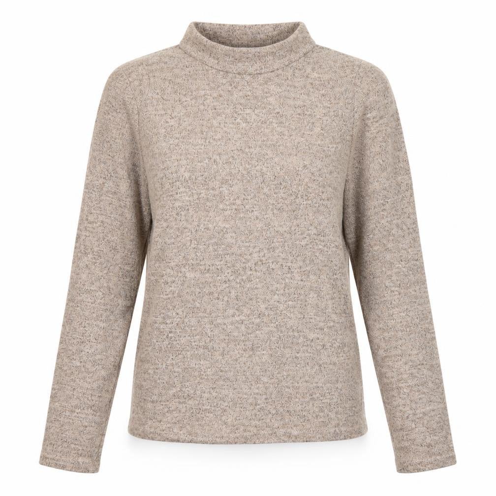 Brave Soul Womens Brown Mock Neck  Polyester Pullover Jumper Size M