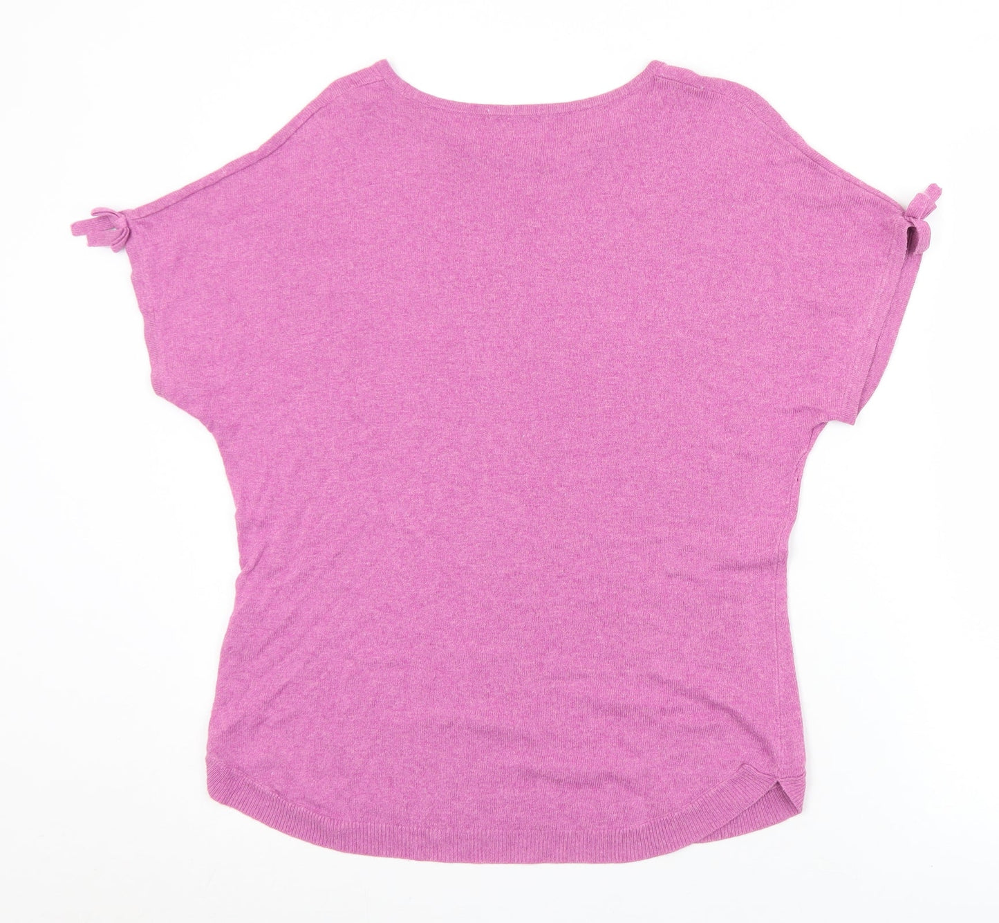TU Womens Purple Round Neck  Viscose Pullover Jumper Size 8