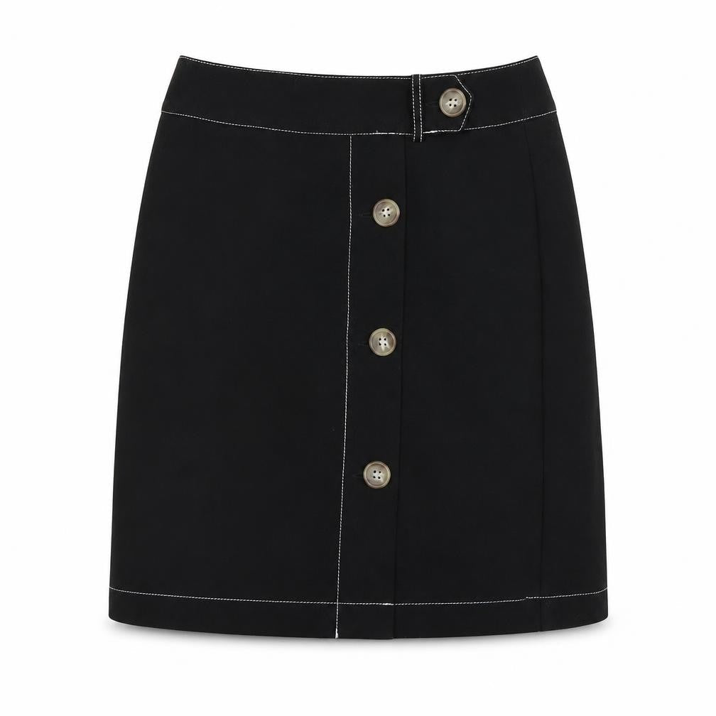 Papaya Womens Black  Polyester A-Line Skirt Size 8