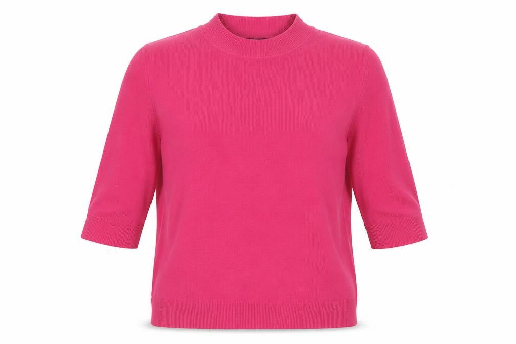 Topshop Womens Pink Round Neck  Acrylic Pullover Jumper Size 12