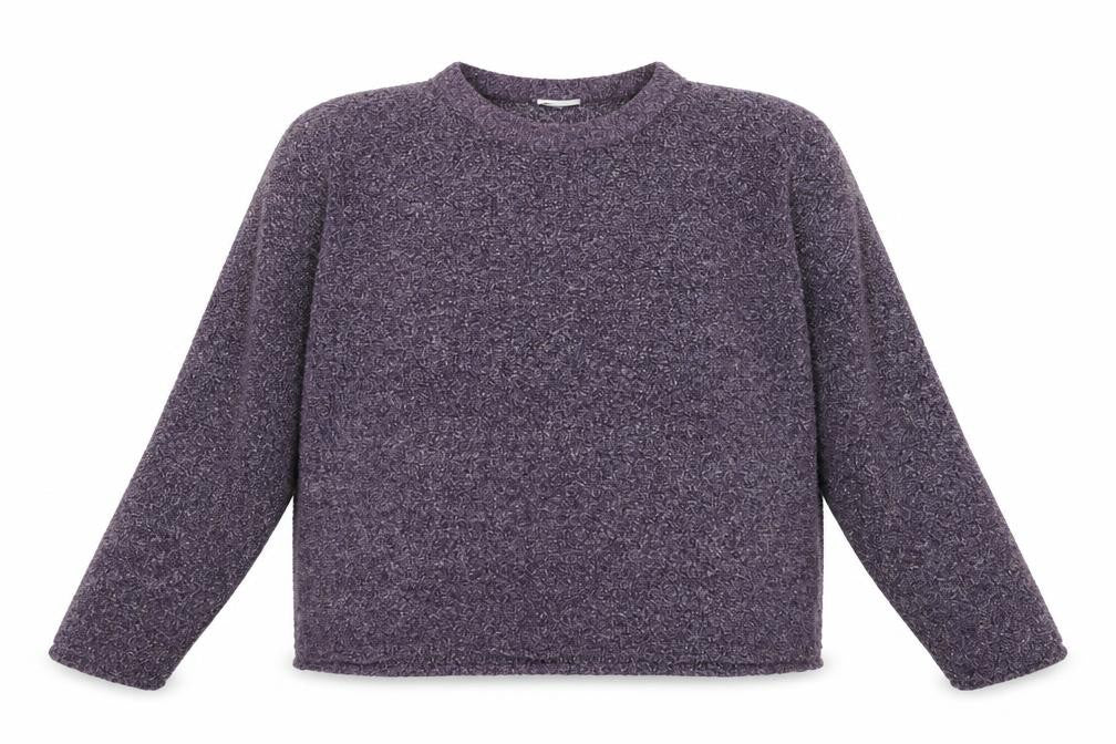 Preworn Womens Purple Round Neck  Polyester Pullover Jumper Size 14