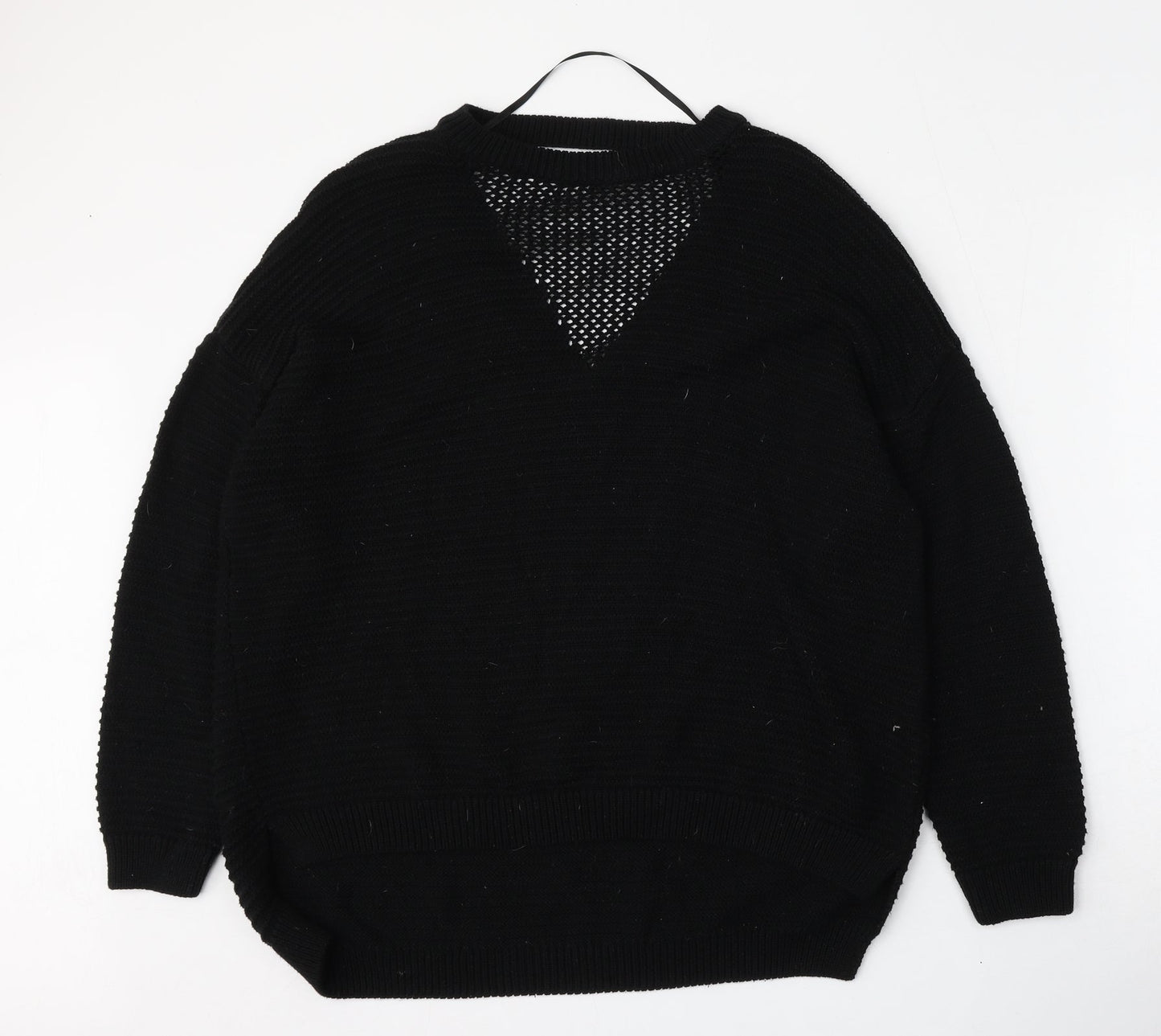 Atmosphere Womens Black Round Neck  Acrylic Pullover Jumper Size 10