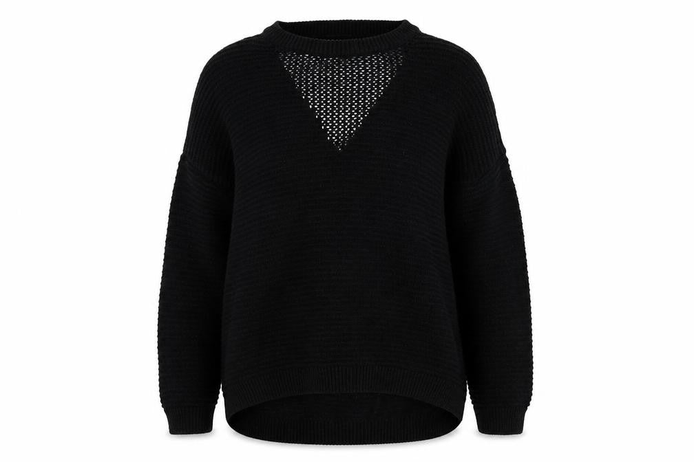 Atmosphere Womens Black Round Neck  Acrylic Pullover Jumper Size 10