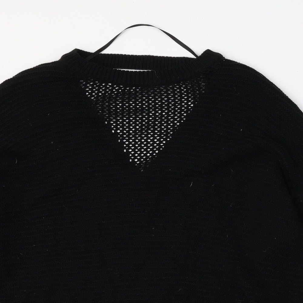 Atmosphere Womens Black Round Neck  Acrylic Pullover Jumper Size 10