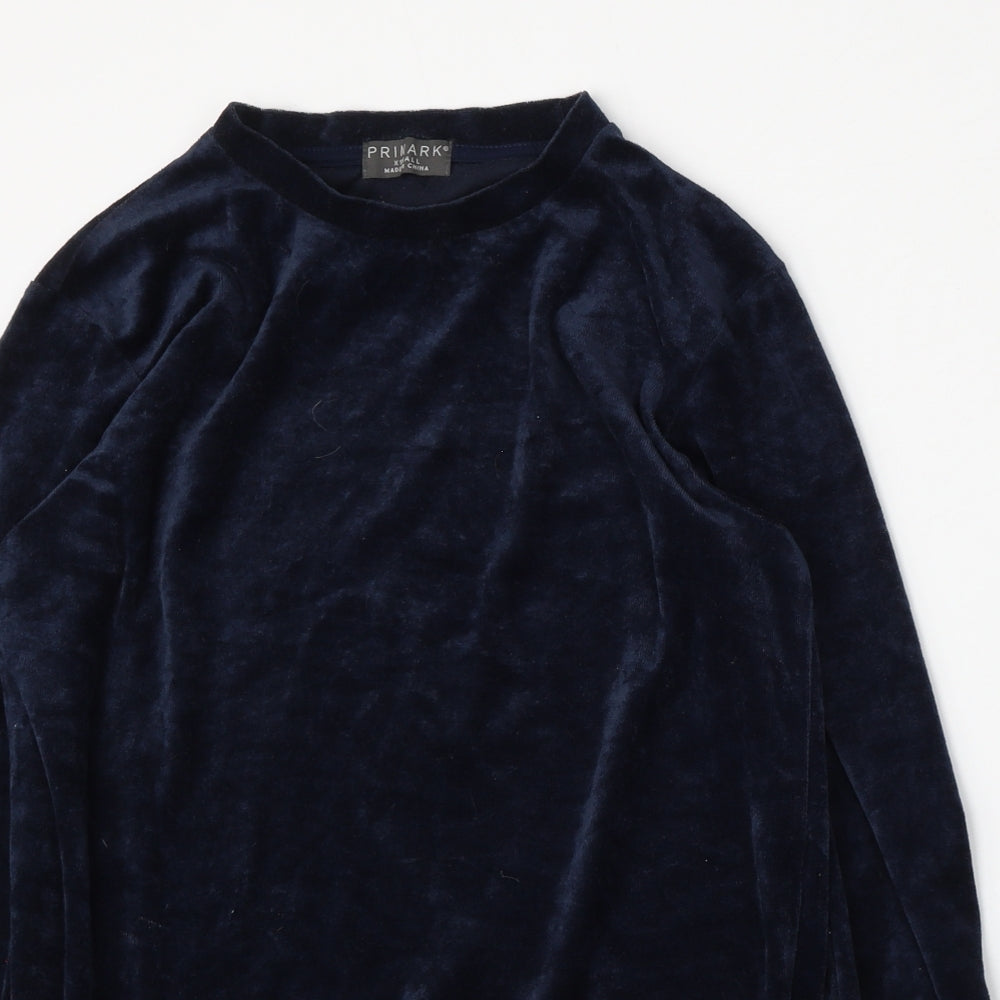 Primark Mens Blue  Polyester Pullover Sweatshirt Size XS