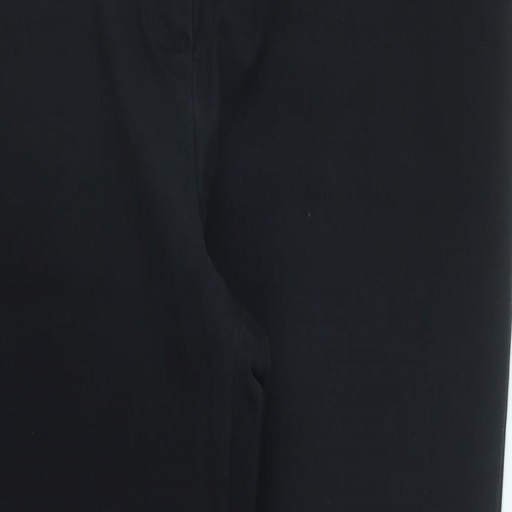 Warehouse Womens Black  Polyester Trousers  Size 14 L26 in Regular Zip