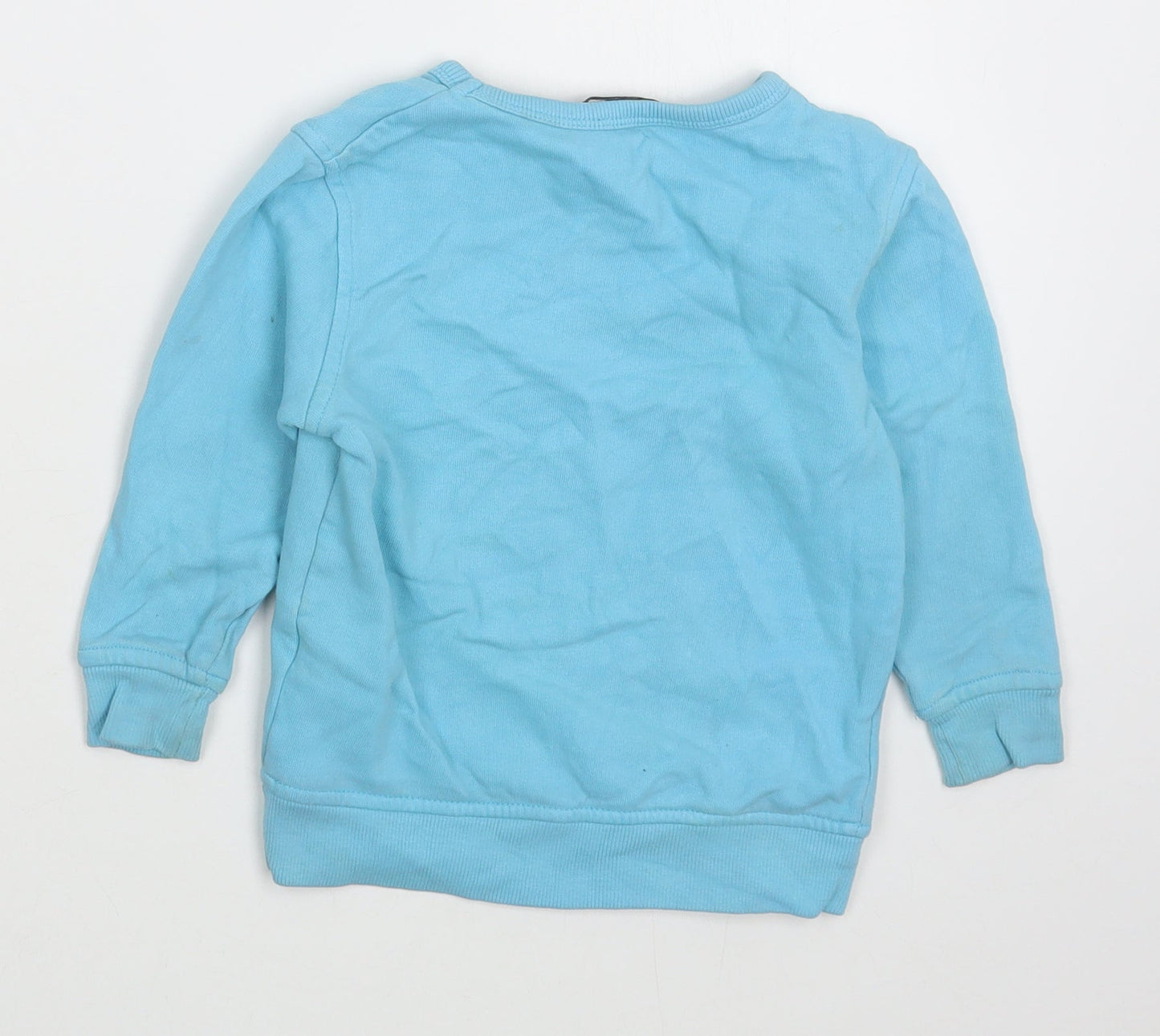 Geoge Boys Blue  Cotton Pullover Jumper Size 12-18 Months  Pullover