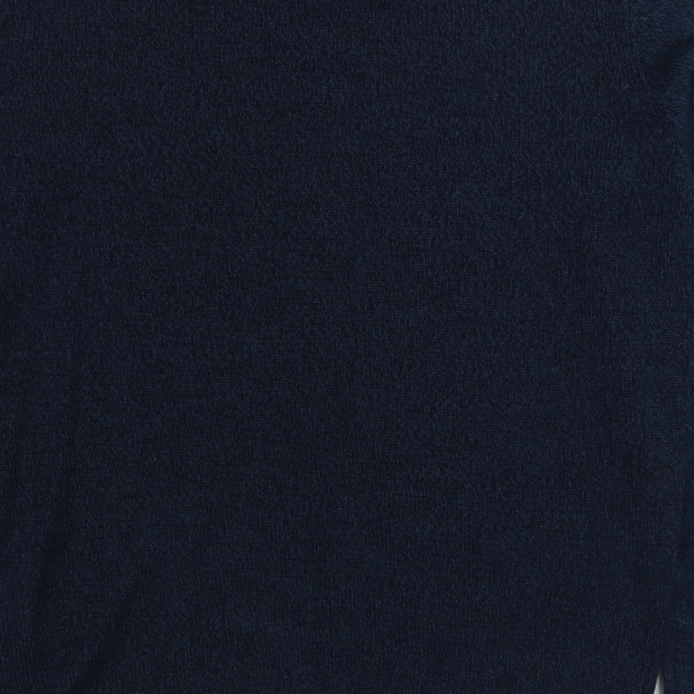 Kensington Mens Blue Round Neck  Acrylic Pullover Jumper Size L