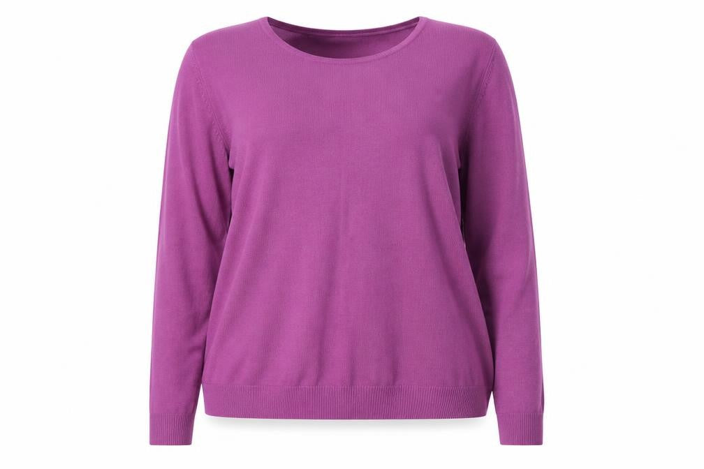 Marks & Spencer Womens Purple Round Neck  Acrylic Pullover Jumper Size 18