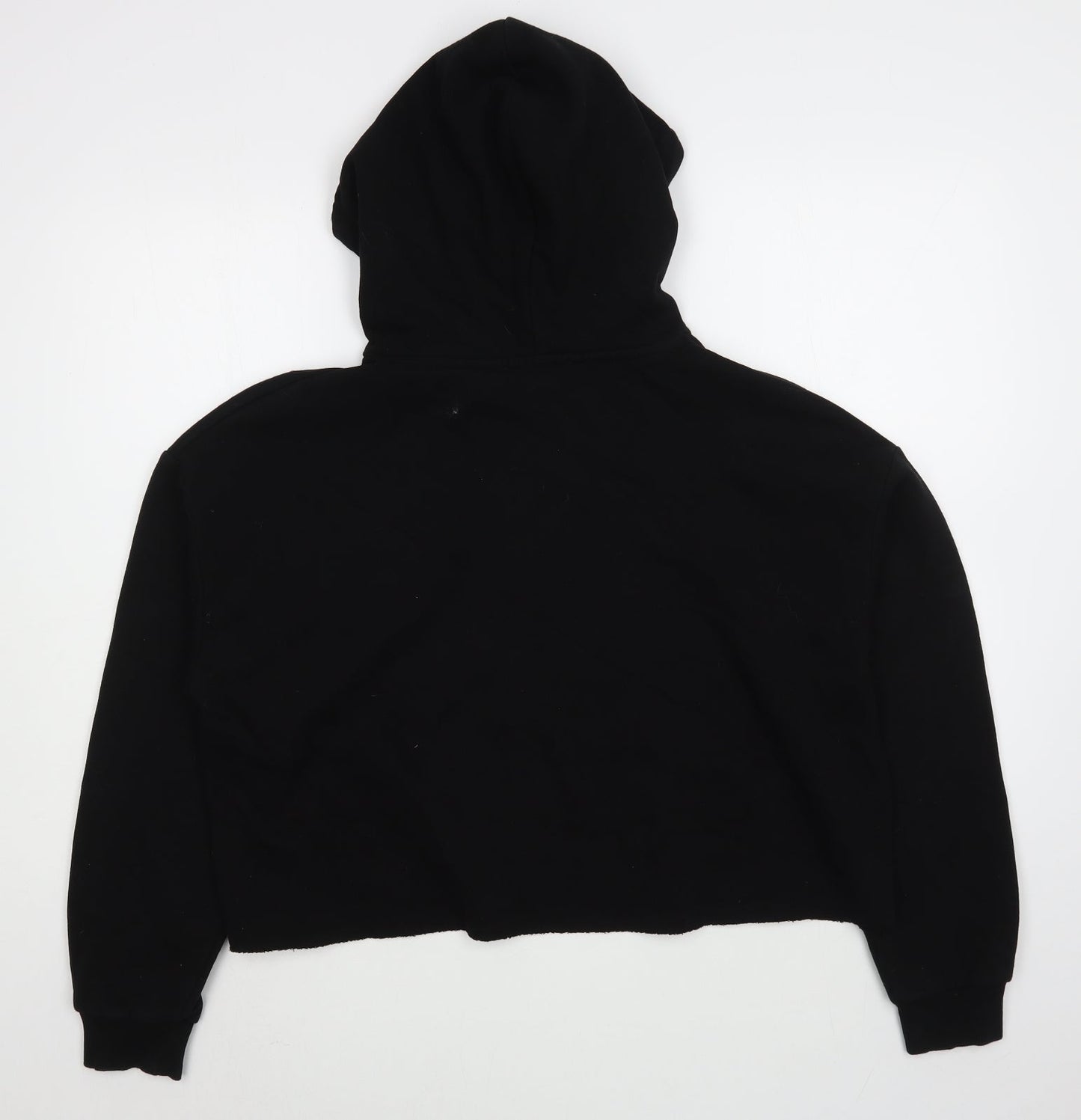 Primark Womens Black  Cotton Pullover Hoodie Size L  Pullover - Cropped