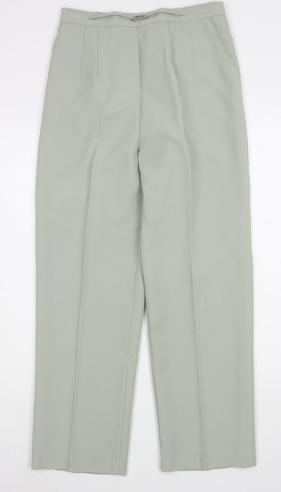 Sarah Hamilton Womens Green  Polyester Trousers  Size 14 L29 in Regular