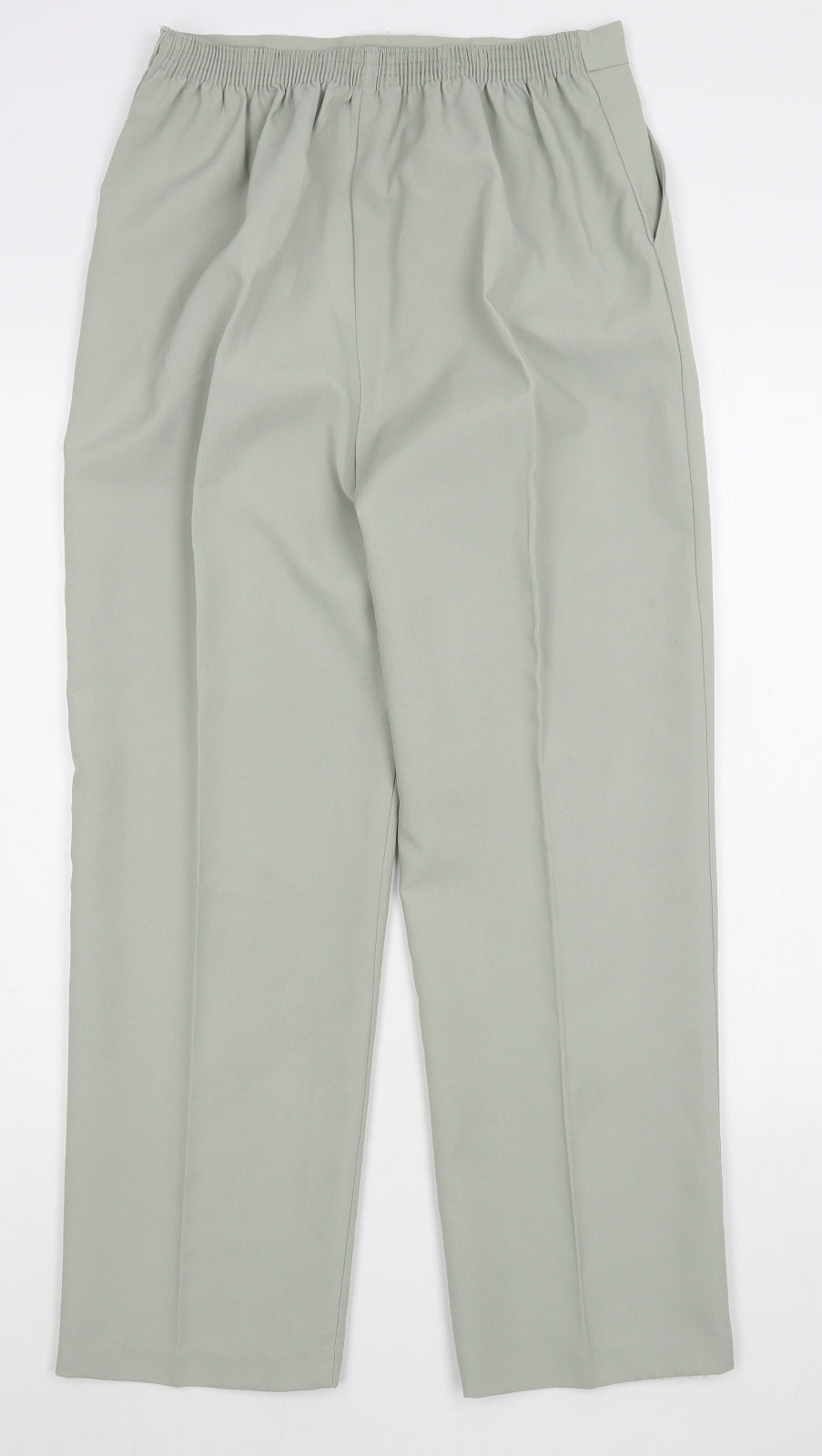 Sarah Hamilton Womens Green  Polyester Trousers  Size 14 L29 in Regular